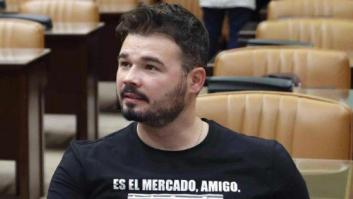 El 'hachazo' de Rufián a Pedro García Aguado tras afearle a Carmen Calvo un mensaje feminista