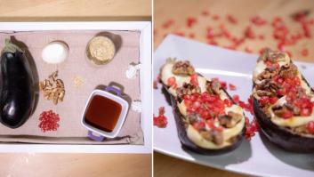 Recetas fáciles: berenjenas con queso, nueces y granada