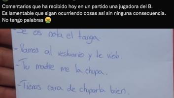 La lista de insultos y amenazas que ha recibido una jugadora de Osasuna B durante un partido