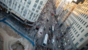 El caos de pasear por la Gran Vía en obras (FOTOS)