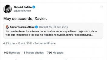 Rufián recupera un tuit de Albiol de 2015: tan suave que es imposible que no duela