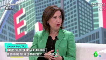 Margarita Robles se pronuncia sobre una de las imágenes más comentadas del desfile del 12-O