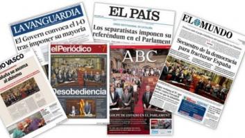Los medios lo dan todo en sus portadas tras la aprobación de la ley del referéndum de Cataluña