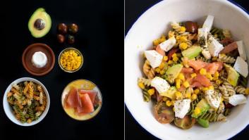 Recetas fáciles: ensalada de pasta, aguacate y salmón ahumado