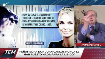 Jaime Peñafiel no se puede contener y reacciona así al oír este comentario sobre Juan Carlos I