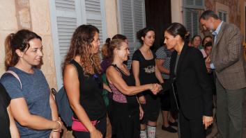 Los reyes se solidarizan en Sant Llorenç con las víctimas de la riada