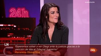 Macarena Olona hace una afirmación y la cara de Xabier Fortes lo dice todo: "Eso es falso"