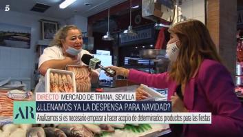 Esta pescadera sorprende en pleno directo al enviar un mensaje a Ana Rosa Quintana