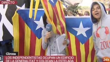 Manifestantes independentistas boicotean a una reportera de TVE: "Manipuladora"