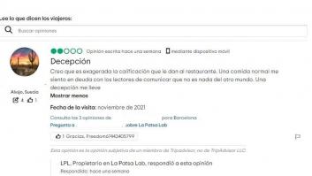 Un restaurante se convierte en noticia por su respuesta a un cliente que dijo que era "normal"
