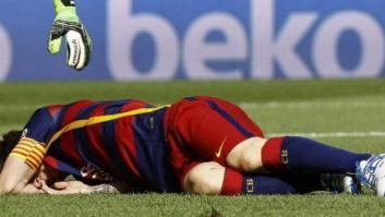 Messi abandona lesionado en el partido ante Las Palmas