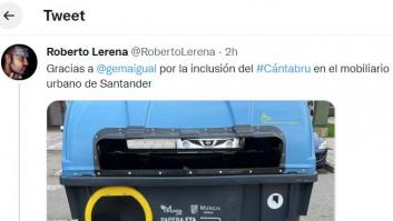 Sorpresa en Twitter por esta foto de un contenedor situado en Santander