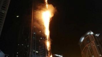 Dubái: un espectacular incendio afecta a uno de los rascacielos más altos del mundo