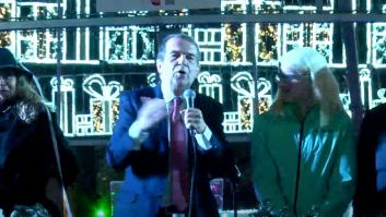 Abel Caballero, en el encendido de las luces de Navidad: "No hay en el mundo una nieve como la de Vigo"