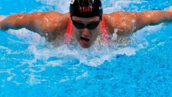 Mireia Belmonte , medalla de plata en la categoría de 400 estilos