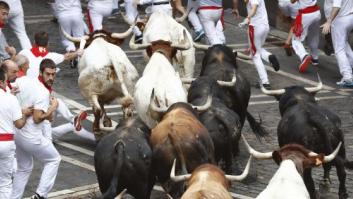 Al menos dos heridos en el cuarto encierro de los Sanfermines