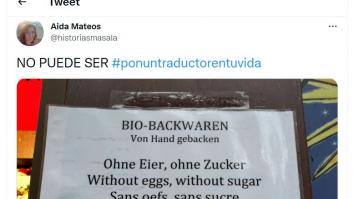 Este cartel visto en Alemania es para flipar: ojo a la traducción en español