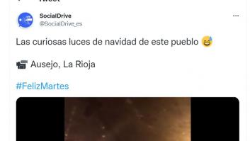 Cachondeo en Twitter por estas luces navideñas de un pueblo de La Rioja