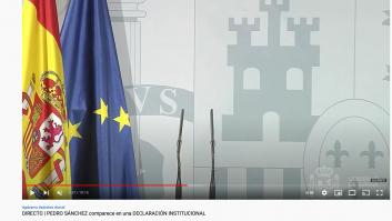 Cachondeo con lo que ha pasado en YouTube minutos antes de que hablase Pedro Sánchez