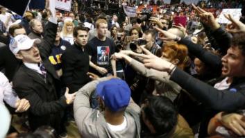 Cinco detenidos y dos policías heridos en un altercado que ha impedido un mitin de Trump