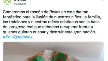 El roscón de reyes que ha compartido Vox Soria está dando que hablar: la razón salta a la vista