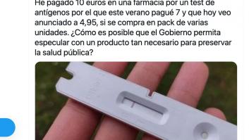 Un diputado de Ciudadanos se queja de los precios de los test y lo que propone genera revuelo en Twitter