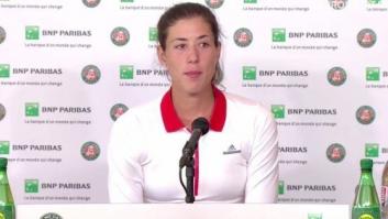 Muguruza rompe a llorar en su adiós a París: "El público debió ser más respetuoso"