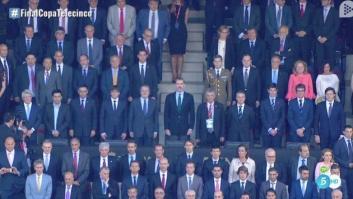 La cara del rey Felipe durante la pitada al himno