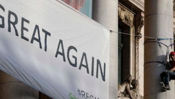 Lo que ha hecho Greenpeace para dar la bienvenida a Trump es épico