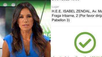 Cristina Saavedra se percata de un detalle de las citas para las vacunas: "Me arden los ojos"