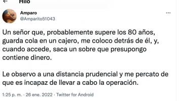 Estremece a Twitter al contar lo que ha hecho un anciano en un cajero