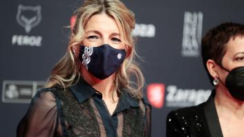 El mensaje de la mascarilla que Yolanda Díaz ha llevado a los Premios Feroz