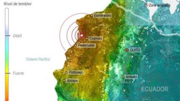 Ascienden a 350 los muertos por el terremoto en Ecuador