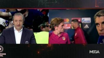 El jefe de prensa del Atleti corta a empujones a Griezmann en plena respuesta