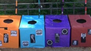 'Cacómetro' electoral en un parque de Madrid