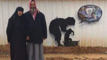 El artista urbano Pejac visita otro campo de refugiados en Jordania