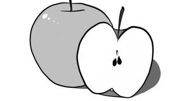 La manzana y la pepita