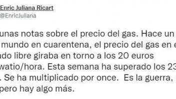 Enric Juliana triunfa en Twitter al explicar las causas por las que ahora sube el gas