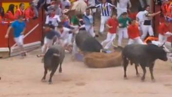 Miura cierra los Sanfermines con un encierro rápido y peligroso en la plaza