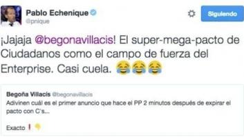 Echenique y Villacís a la gresca en Twitter por la investidura y el exministro Soria