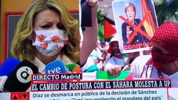 La pregunta que provoca esa mirada y una respuesta de lo más tajante de Yolanda Díaz