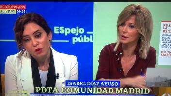 El gesto de Ayuso cuando Susanna Griso la para y contradice tras una afirmación