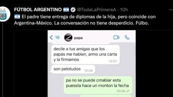 El audio de WhatsApp de un padre enfadado porque una ceremonia le coincide con el Mundial