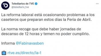 Este tuit del 'Telediario' de TVE provoca muchas críticas en Twitter: "Maldita vergüenza"