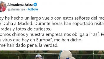 Almudena Ariza impacta al mostrar lo que ha visto durante un viaje en avión