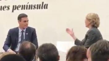La cara de Pedro Sánchez tras la polémica frase de Mercedes Milá sobre Albert Rivera y Malú