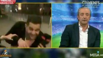 El percance de un periodista de 'El Chiringuito' (Mega) en pleno directo: "No sabía cómo reaccionar"