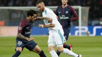 Incredulidad por lo que ha hecho Benzema en pleno PSG-Real Madrid