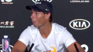 El surrealista momento que ha vivido Rafa Nadal con un periodista en rueda de prensa
