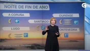 Cachondeo con un llamativo detalle de este mapa del tiempo de la televisión gallega